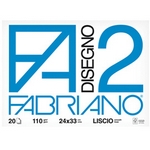 BLOCCO FABRIANO2 (24X33CM) 20FG 110GR LISCIO 4 ANG