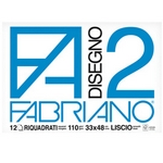BLOCCO FABRIANO2 (33X48CM) 12FG 110GR LISCIO SQUAD